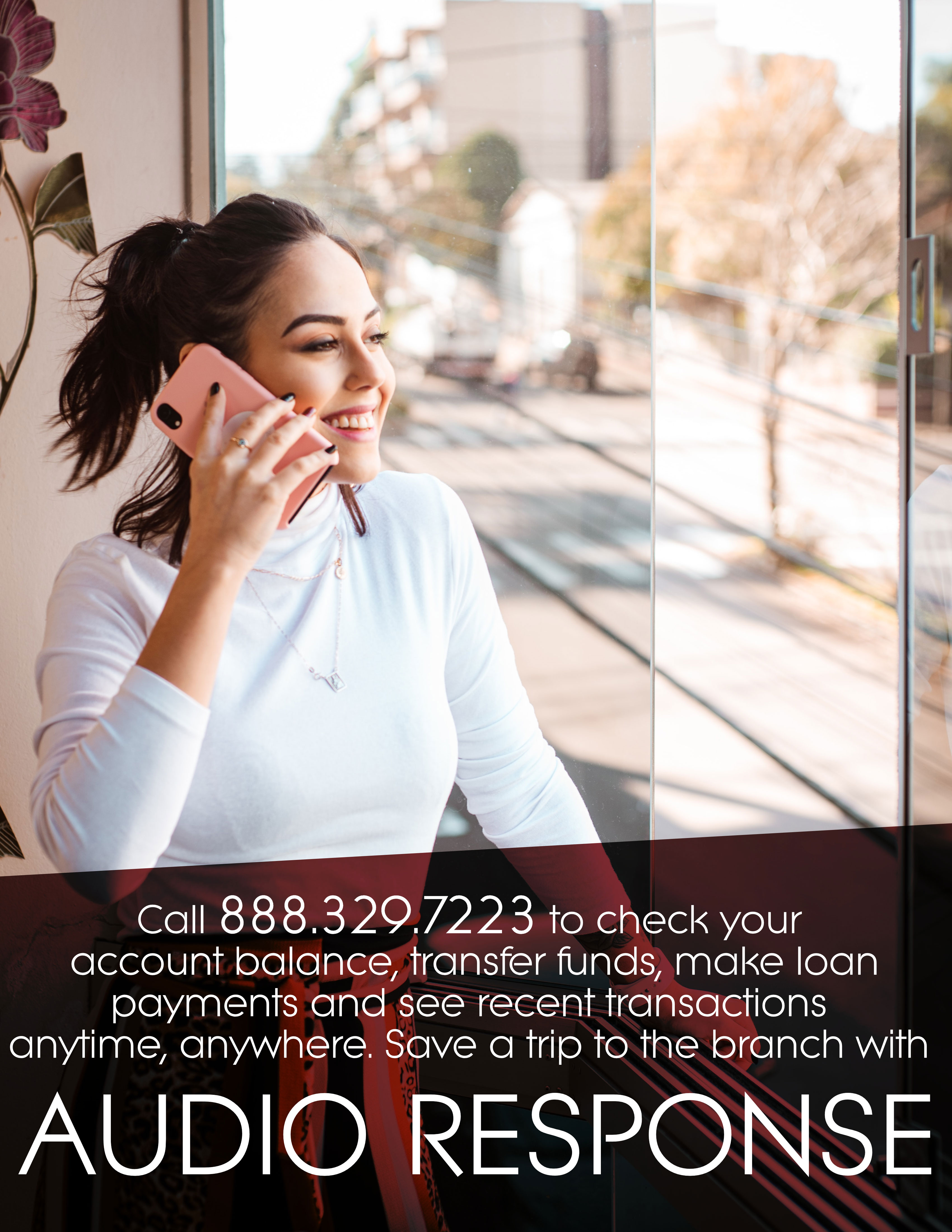 Audio Response banking call 888-329-7223